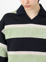 Velvet Border Short Sleeve Jersey Light Green from TOGA PULLA at Couverture & The Garbstore
model collar