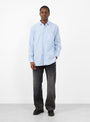 Regular Collar Wind Shirt Sax from nanamica at Couverture & The Garbstore
model front
