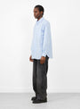 Regular Collar Wind Shirt Sax from nanamica at Couverture & The Garbstore
model side