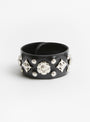 Leather Roll Bangle Black from TOGA PULLA at Couverture & The Garbstore
front 