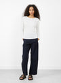 The Harry Long Sleeve T Shirt from Elliot Organics comes in White at Couverture & The Garbstore
front 