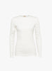 The Agnes Long Sleeve Ribbed T Shirt from Elliot Organics comes in White at Couverture & The Garbstore
front 
