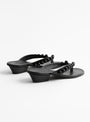 Bimba Beaded Thong Slip On Sandals Black at Couverture & The Garbstore
back