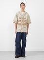 The Great Women Fine Stripe Wool Baseball Shirt from Kapital at Couverture & The Garbstore
model front 
