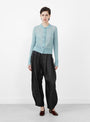 The Griffith Cardigan from Soeur comes in Celadon Blue at Couverture & The Garbstore
model front 