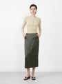 The Helia Skirt from Soeur comes in Dark Green at Couverture & The Garbstore
model front 