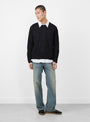 The Companion Jumper from mfpen comes in Black Rib at Couverture & The Garbstore
model 