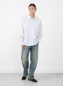 The Evening Shirt from mfpen comes in Off White Business Stripe at Couverture & The Garbstore
model front 