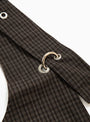 The Eyelet Shoulder Bag comes in Dark Linen Check from mfpen at Couverture & The Garbstore
detail 