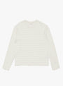 Long Sleeve Round Neck Sweater Off White Stripe from mfpen at Couverture & The Garbstore
front