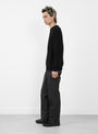 The Signature Crewneck from BATONER arrives in Black at Couverture & The Garbstore
model side