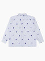 The Monogram Stripe Shirt from Pawa Speed Sports comes in White & Blue at couverture & The Garbstore
back