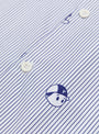 The Monogram Stripe Shirt from Pawa Speed Sports comes in White & Blue at couverture & The Garbstore
button