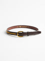 Clincher Belt Havana & Brass from Tory Leather at Couverture & The Garbstore
front 