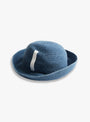 Paper Linen Braid Denim Hat Short comes in Blue Wash from Mature Ha at Couverture & The Garbstore
front 