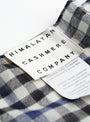 Madder Check Square Scarf Dark Navy and Ivory at Couverture & The Garbstore
label 