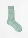 The Linen Socks from Maria La Rosa come in Forest Green at Couverture & The Garbstore
front 
