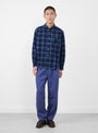 Original BL Plaid Shirt Blue from Post O'Alls at Couverture & The Garbstore
model front 