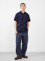 Malick Shirt Polkadot Blue from YMC at Couverture & The garbstore
model front 
