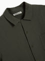 Seersucker Malick Shirt Dark Green from YMC at Couverture & The garbstore
collar