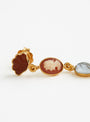 Four Charm With Victorian Drop Earrings Peach
