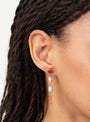 Four Charm With Victorian Drop Earrings Peach from Grainne Morton at Couverture & The Garbstore
model