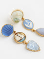 Sailboat and Shell Earrings Blue from Grainne Morton at Couverture & The Garbstore
front