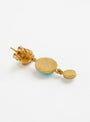 Three Charm Moving Drop Earrings Turquoise from Grainne Morton at Couverture & The Garbstore
back