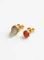Mismatched Stud Earrings Coral from Grainne Morton at Couverture & The Garbstore
side