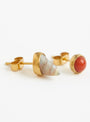 Mismatched Stud Earrings Coral from Grainne Morton at Couverture & The Garbstore
side