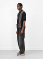 The Zip Knit Polo from Beams Plus in Charcoal at Couverture & The Garbstore
model side