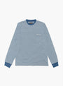 The Pocket Tee from Beams Plus in Off White Indigo Stripe at Couverture & The Garbstore
front