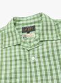 The Open Collar Madras Shirt from Beams Plus in Green at Couverture & The Garbstore
collar