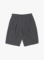 The 2 Pleats Shorts from Beams Plus come in Tropical Wool Charcoal at Couverture & The Garbstore
front 