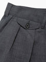 The 2 Pleats Shorts from Beams Plus come in Tropical Wool Charcoal at Couverture & The Garbstore pocket 