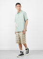 The Short Sleeve Checkered Ombre Shirt in Blue from Gramicci at Couverture & The Garbstore
model front 