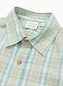 The Short Sleeve Checkered Ombre Shirt in Blue from Gramicci at Couverture & The Garbstore
collar 