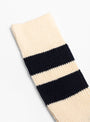 Recycled Cotton Socks Off Ecru & Navy from ROTOTO at Couverture & The Garbstore
detail