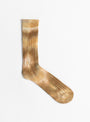 Chunky Ribbed Crew Socks Beige Brown at Couverture & The Garbstore
