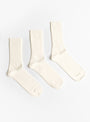 Organic Daily 3 Pack Crew Socks Ivory