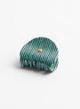 The Adorable Claw Clip Pencil Stripes Green from Turtle Story at Couverture & The Garbstore front 