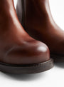 The Lerato Leather Boots come in Vintage Brown from Séfr at Couverture & The Garbstore
toe 