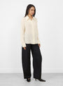 The Imogen Shirt comes in Cloud White Check from Séfr at Couverture & The Garbstore
model front 
