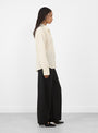 The Imogen Shirt comes in Cloud White Check from Séfr at Couverture & The Garbstore
model side