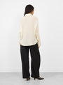 The Imogen Shirt comes in Cloud White Check from Séfr at Couverture & The Garbstore
model back