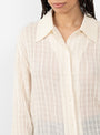The Imogen Shirt comes in Cloud White Check from Séfr at Couverture & The Garbstore
model detail