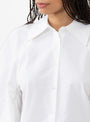 The Siobhan Shirt in White by Sefr from Couverture and the Garbstore 
model detail