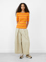 Charlotte Short Sleeve Top Orange and Yellow from YMC from Couverture & The Garbstore
front 