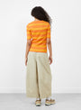 Charlotte Short Sleeve Top Orange and Yellow from YMC from Couverture & The Garbstore
back 