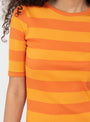 Charlotte Short Sleeve Top Orange and Yellow from YMC from Couverture & The Garbstore
detail